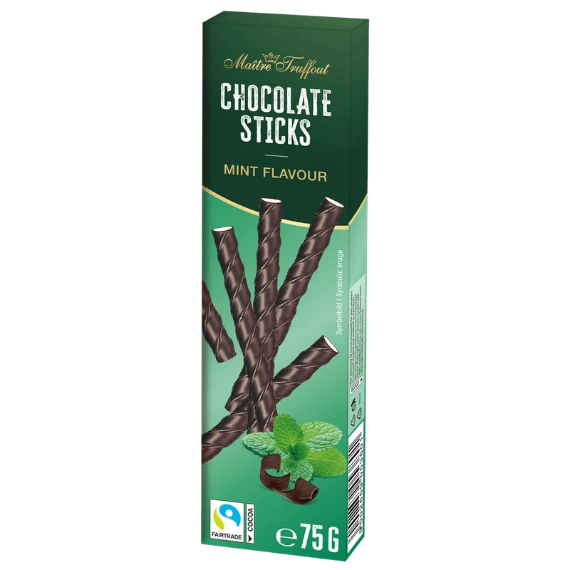 Maitre Truffout Zartbitterschokoladesticks Minze 75g