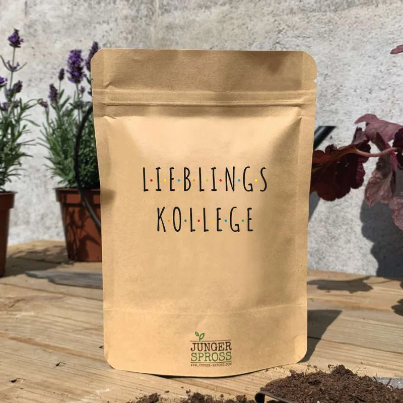 Botschaftsbeutel "Lieblingskollege" mit Paprika zum Selberzüchten
