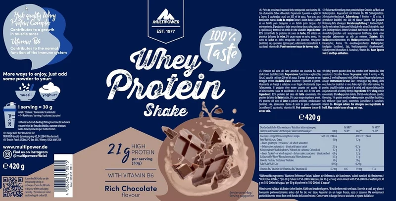 Whey Protein Shake (420g)