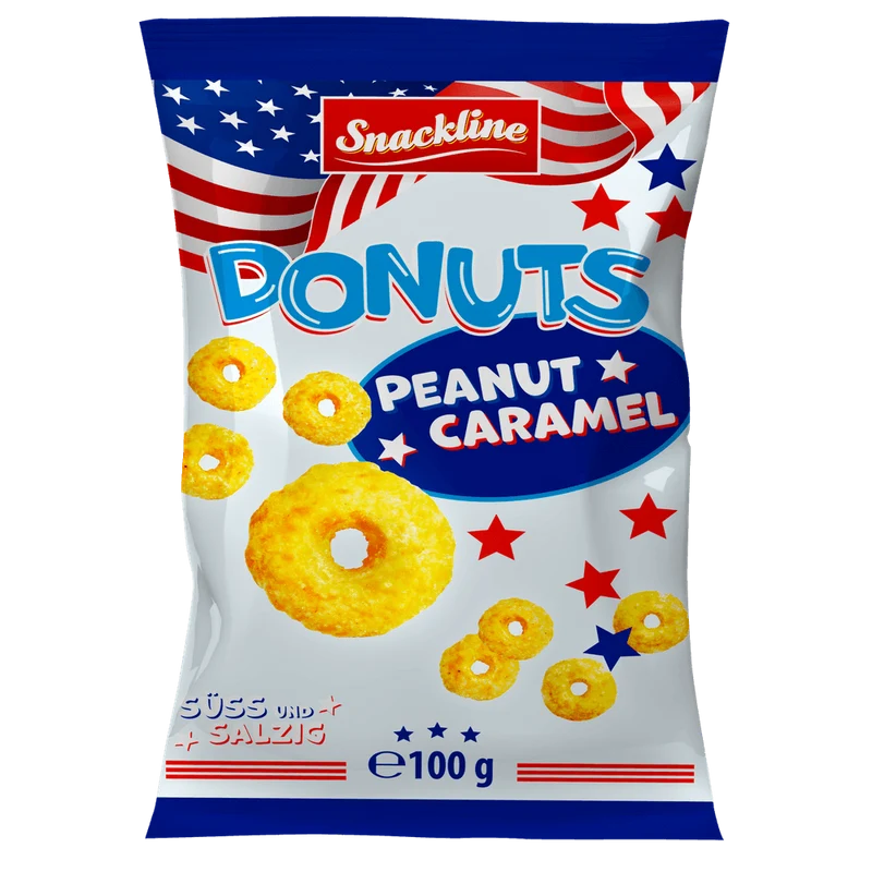 Snackline Donut Ringe Karamell-Erdnuss 100g