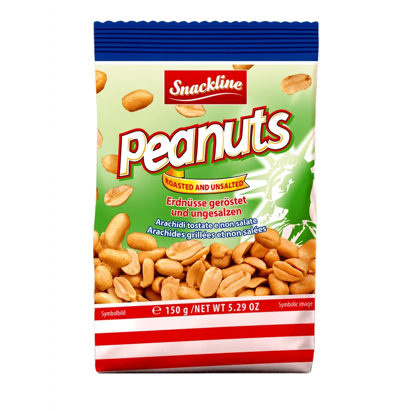 Snackline Erdnüsse geröstet und ungesalzen 150g