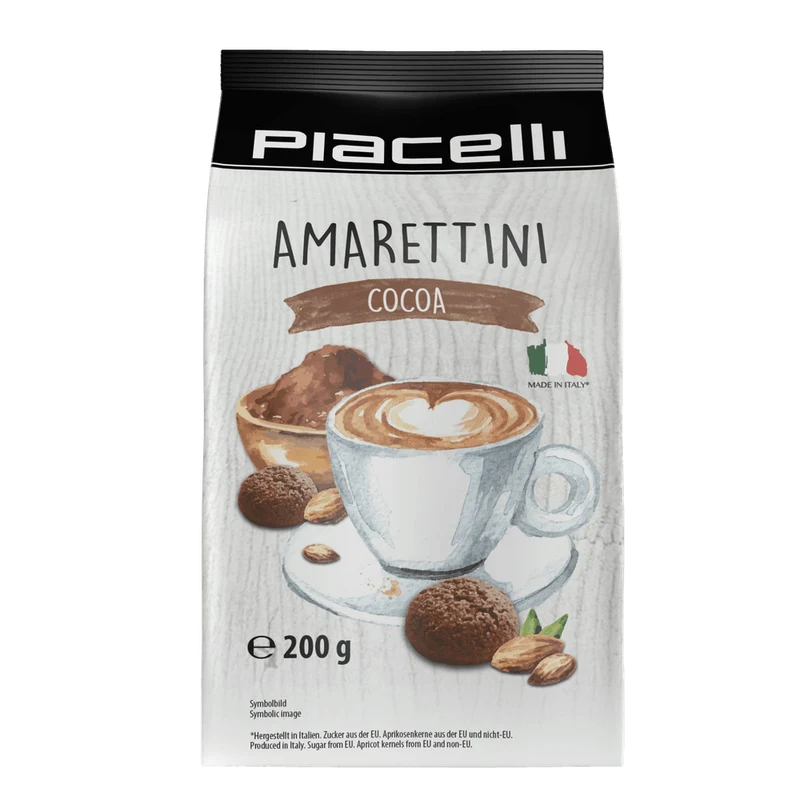 Piacelli Gebäck Amarettini Kakao 200g kakaofreie Schoko-Alternative
