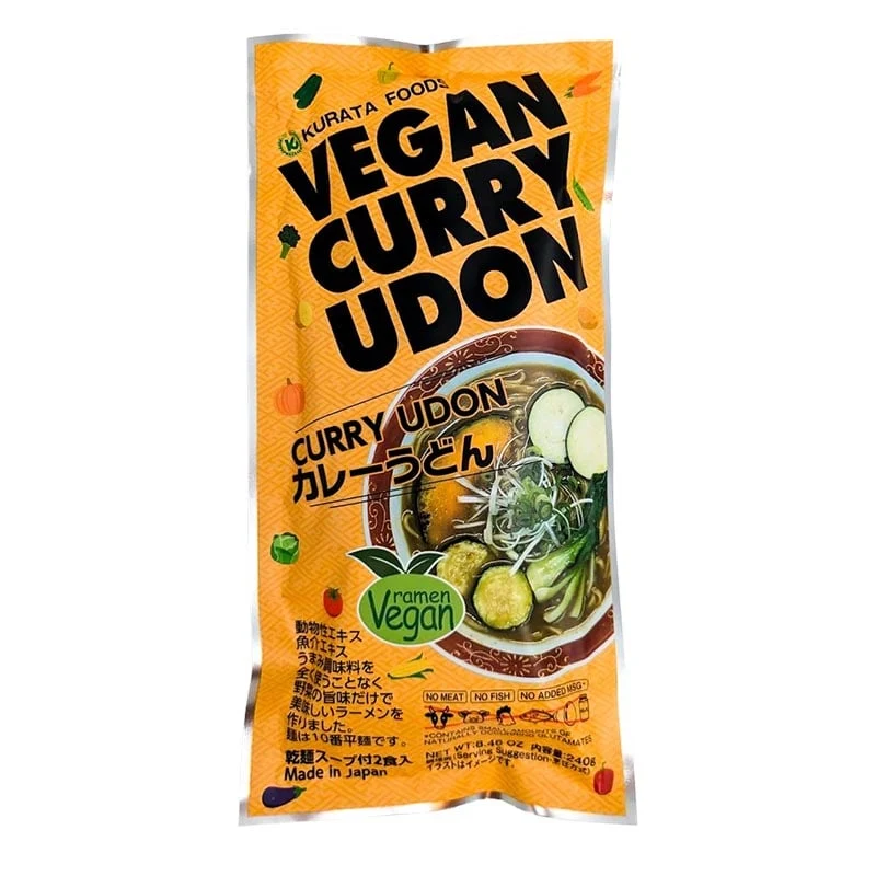 Deluxe Vegane Udon mit Brühe (Curry) 2 Portionen