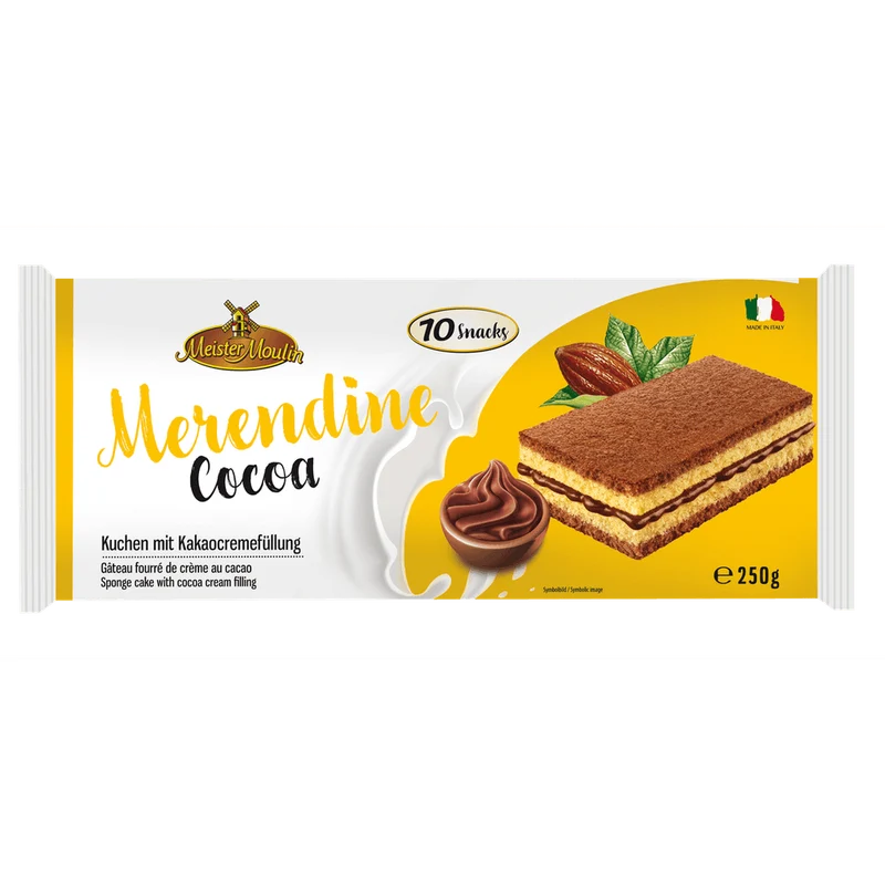 Meister Moulin Kuchenschnitten mit Kakaocreme 250g kakaofreie Schoko-Alternative