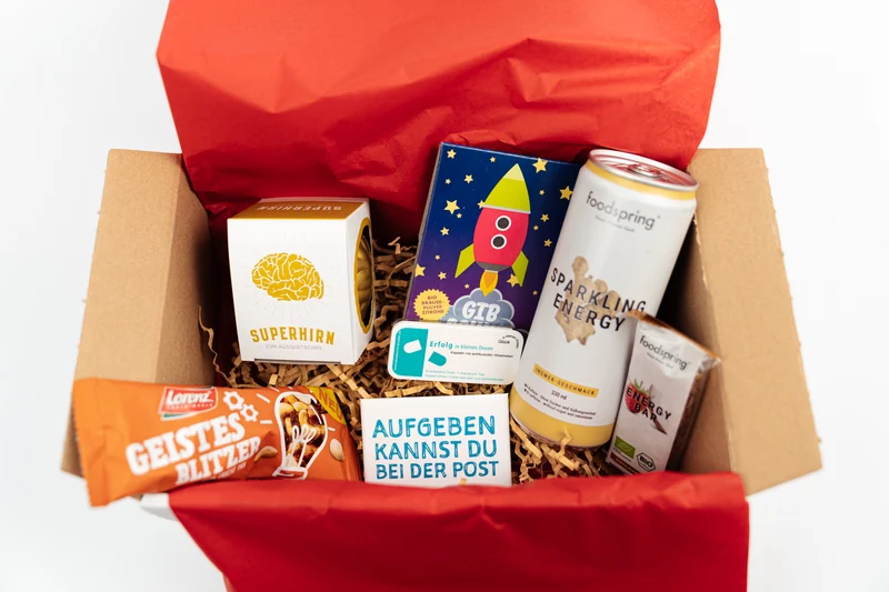 Geschenkbox „Superhirn“ für Prüfungen – Motivation, Energie & Humor für alle Prüflinge