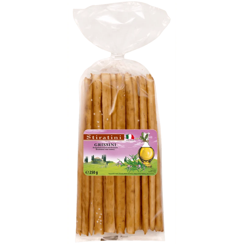 Stiratini Grissini Brotgebäckstangen mit Rosmarin 250g