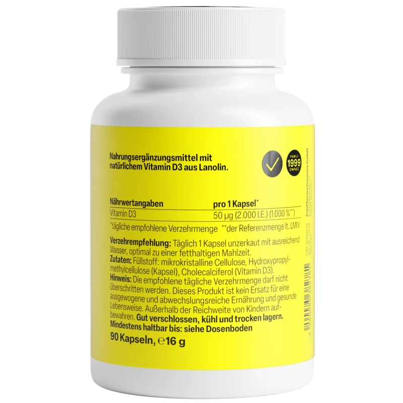 Vitamin D3 2000 I.E. (90 Kapseln)