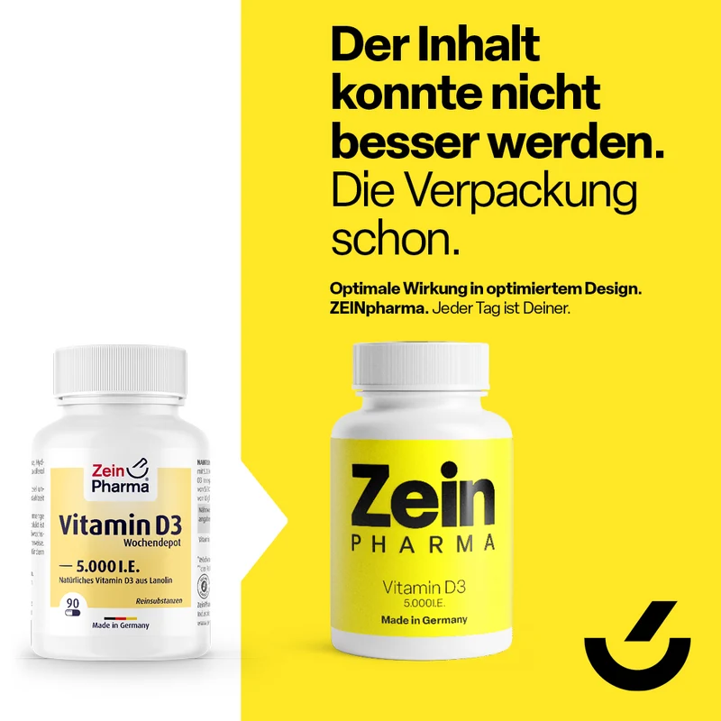 Vitamin D3 5000 I.E. Wochendepot (90 Kapseln)