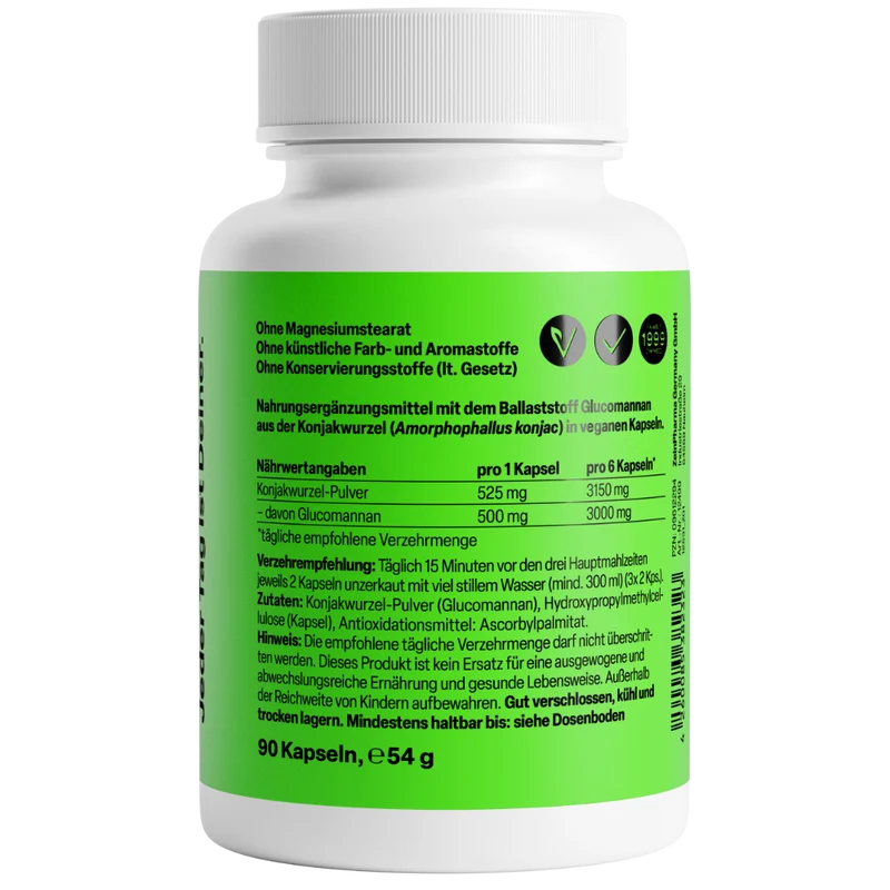 Glucomannan 500mg (90 Kapseln)