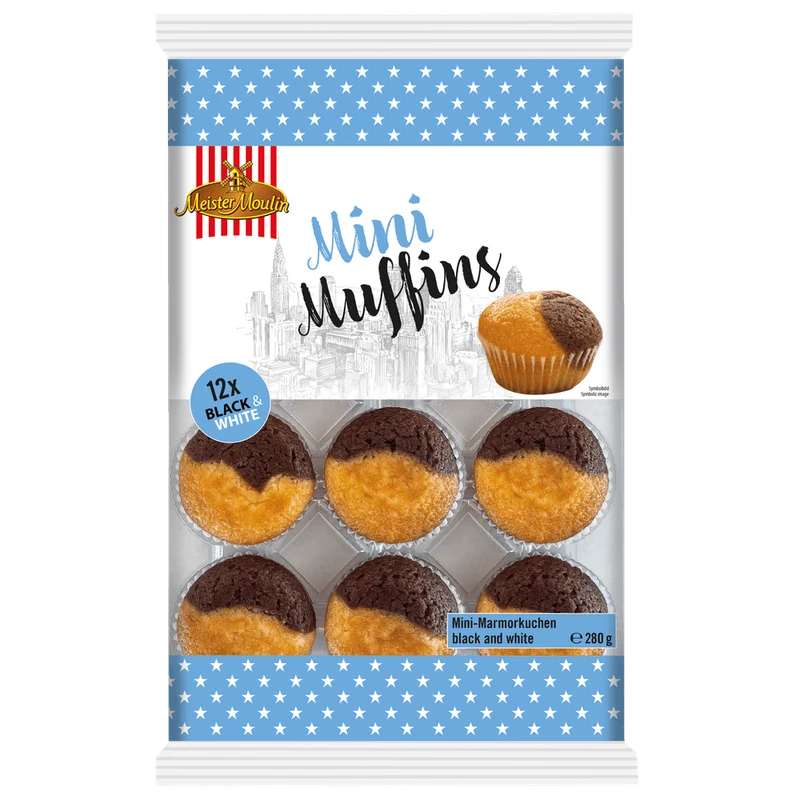 Meister Moulin Mini Muffins Black & White 12er 280g