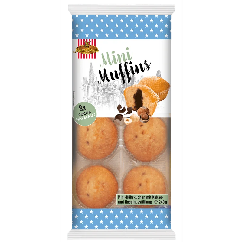 Meister Moulin Mini Muffins Cocoa & Hazelnut 8er 240g kakaofreie