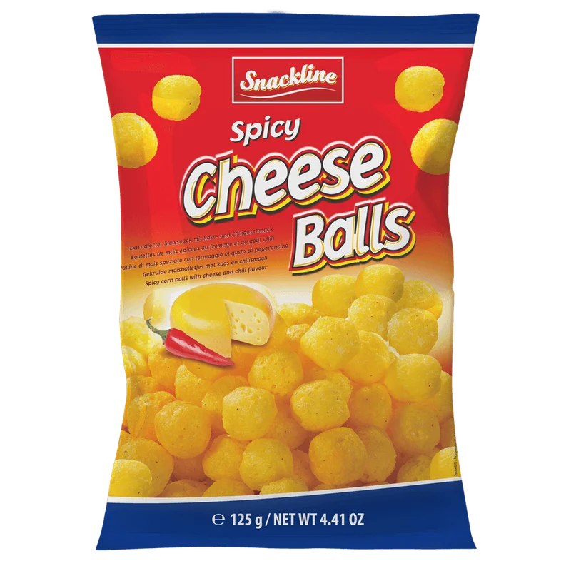 Snackline Spicy Cheese Balls Maissnack 125g