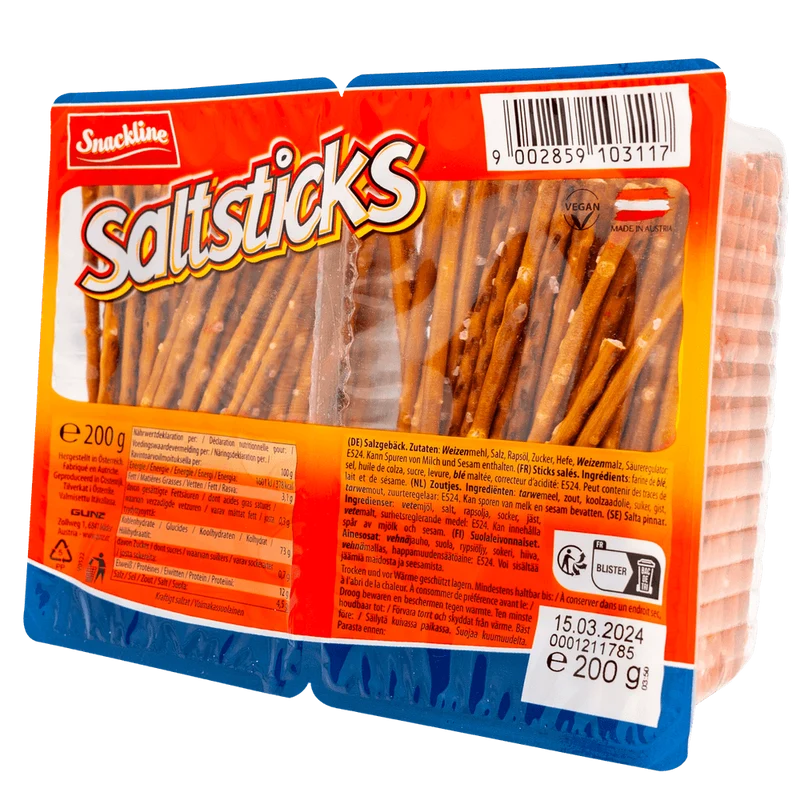 Snackline Salzsticks Laugengebäck in Stangenform 200g