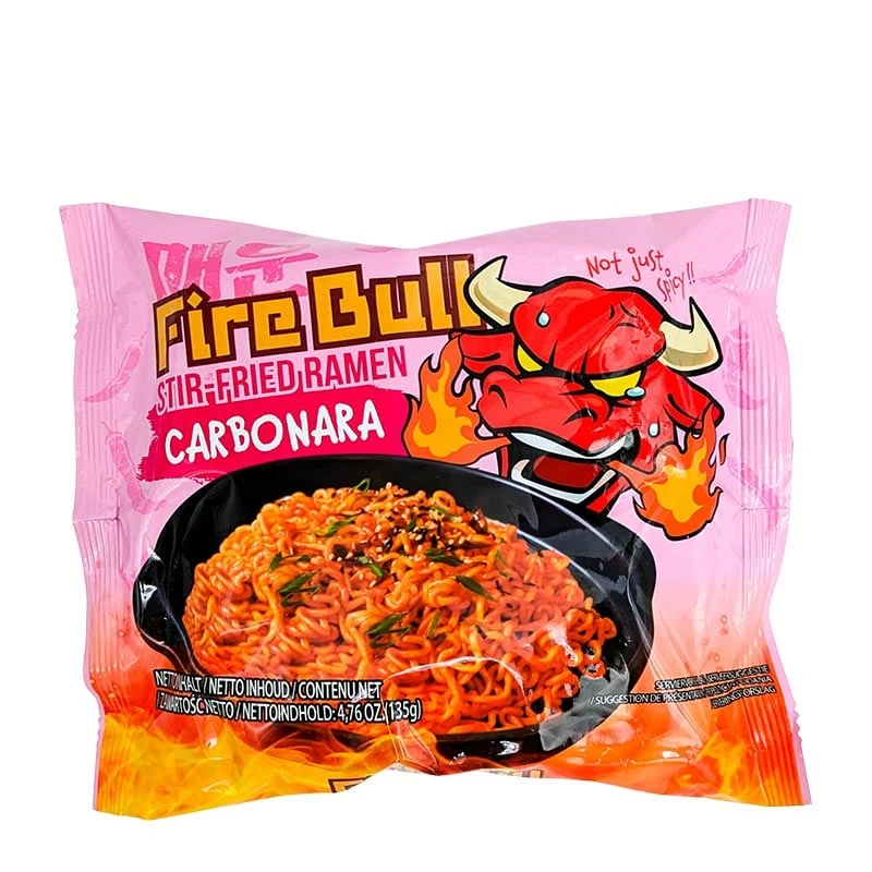 Firebull Stir-Fried Ramen Carbonara Rindfleischnudeln Scharf