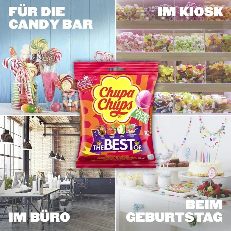Chupa Chups The Best Of Lollipops 10er 120g