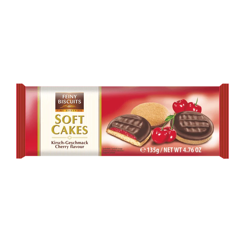 Feiny Biscuits Softcakes Kirsch 135g kakaofreie Schoko-Alternative