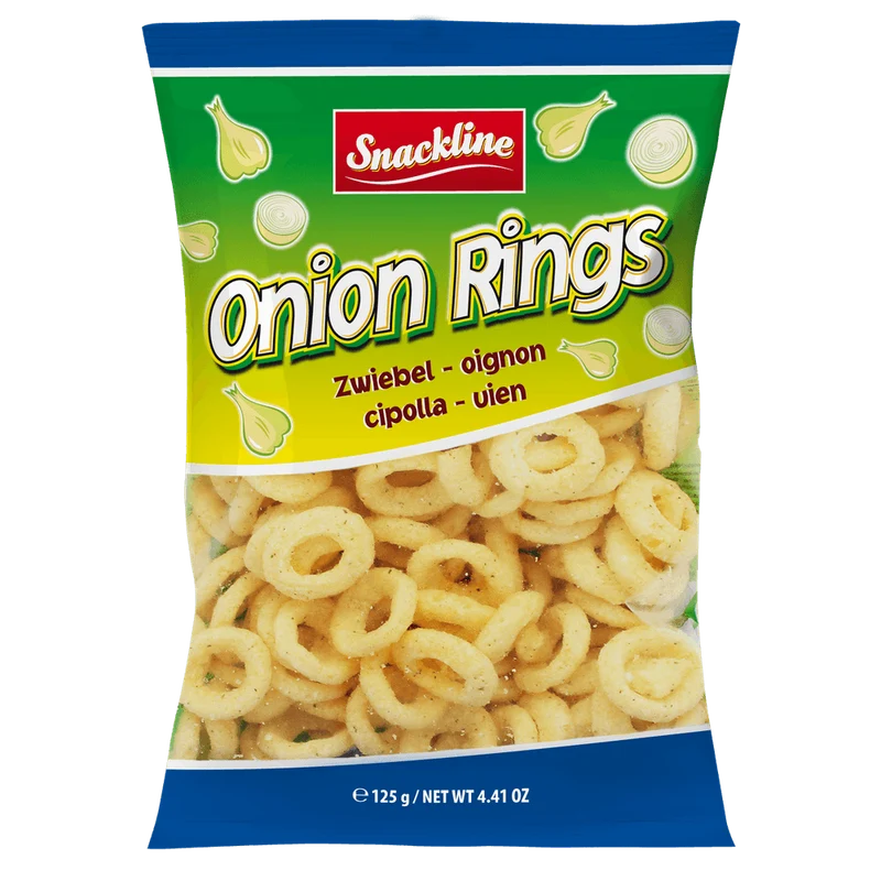Snackline Onion Rings Maissnack gesalzen 125g