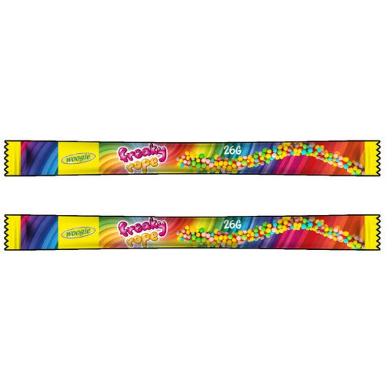 Woogie Freaky Rope Erdbeer Fruchtgummi mit Zuckerperlen 2x 26g
