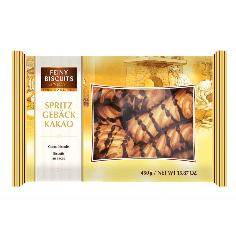 Feiny Biscuits Spritzgebäck Kakao 450g kakaofreie Schoko-Alternative