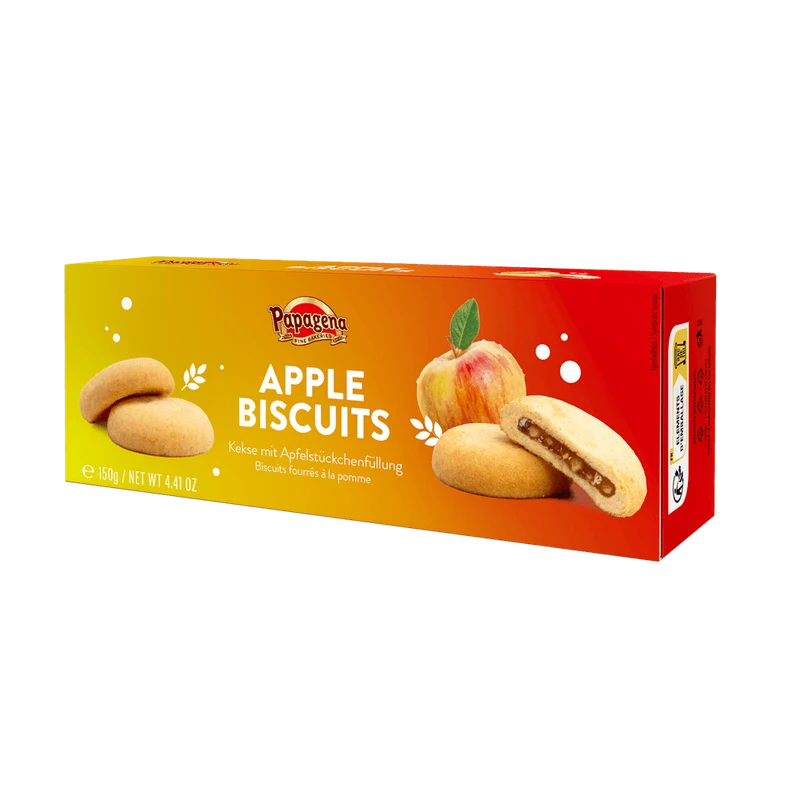 Papagena Biscuits mit Apfelfüllung 150g