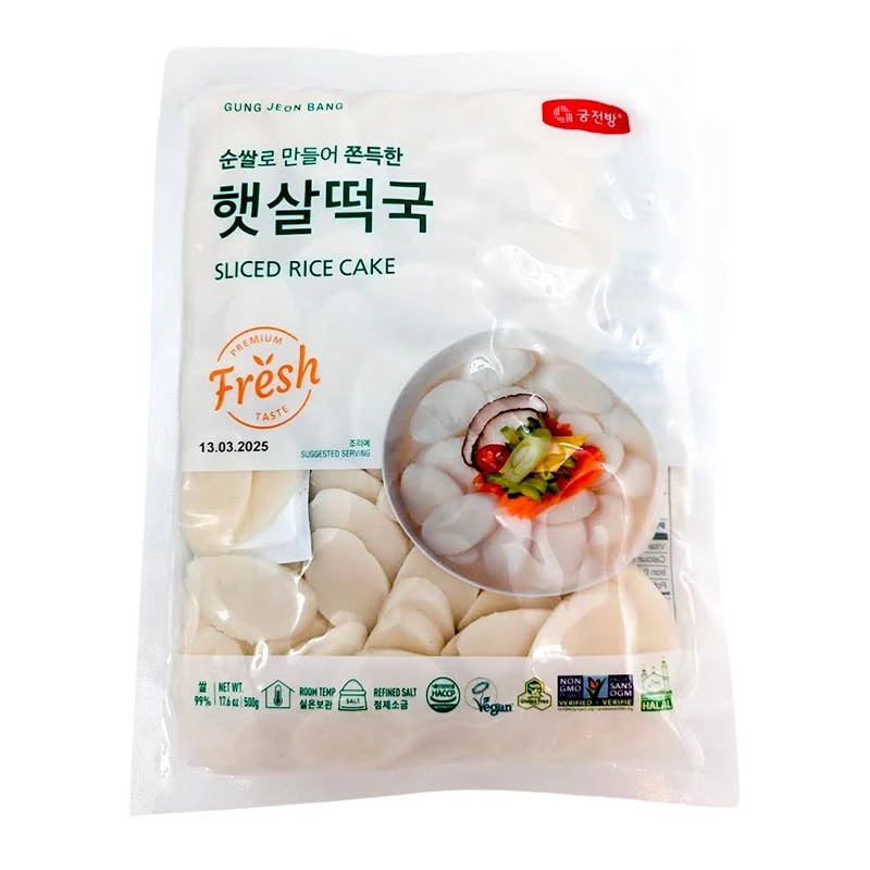 Rice Cake Scheiben Tteokguk geschnitten 500g