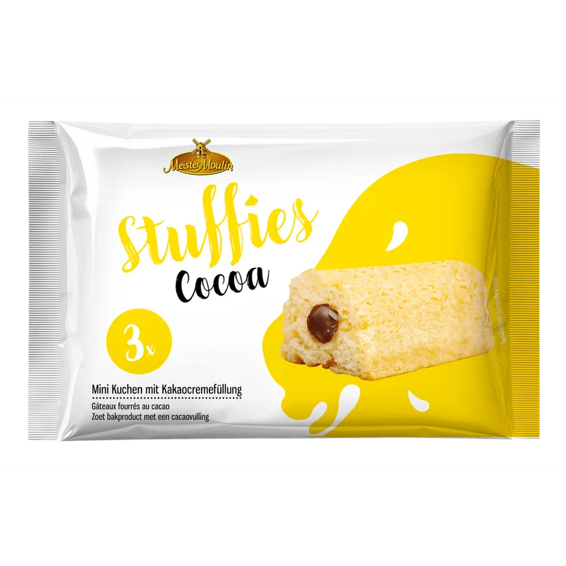 Meister Moulin Stuffies Mini Kuchen mit Kakaocreme 3x45g kakaofreie