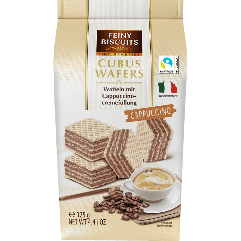 Feiny Biscuits Cubus Wafers Cappuccino 125g