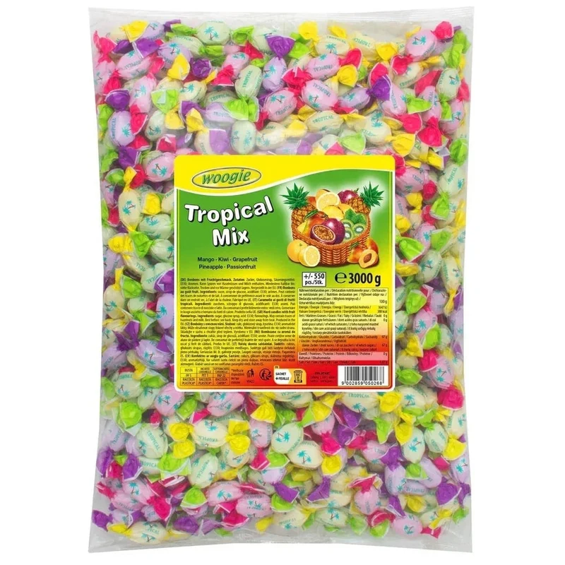 Woogie Bonbons Tropical Mix Fruchtgeschmack 3000g