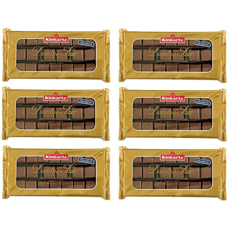 Kinkartz Domino Star Vollmilch Feine Aachener Dominosteine 6x 250g