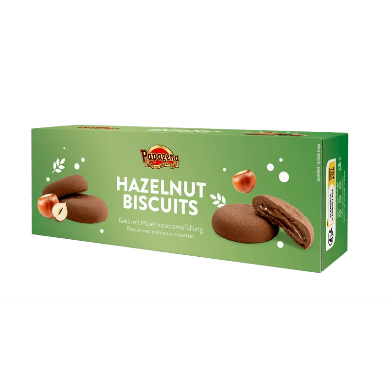 Papagena Biscuits mit Haselnusscremefüllung 150g