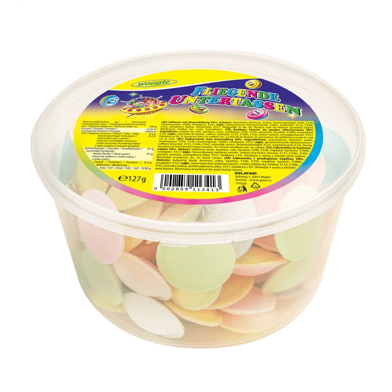 Woogie Fliegende Untertassen mit Brausefüllung 127g