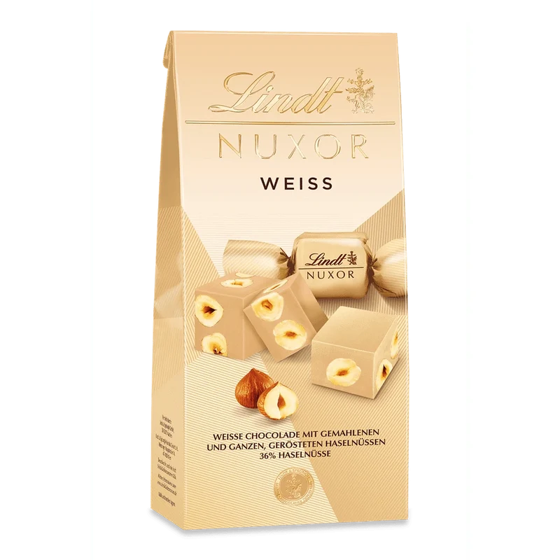 Lindt Nuxor Weiß Schokolade mit Haselnüssen 103g