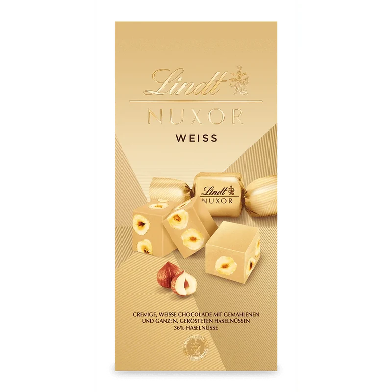 Lindt Nuxor Weiß Schokolade mit Haselnüssen 103g