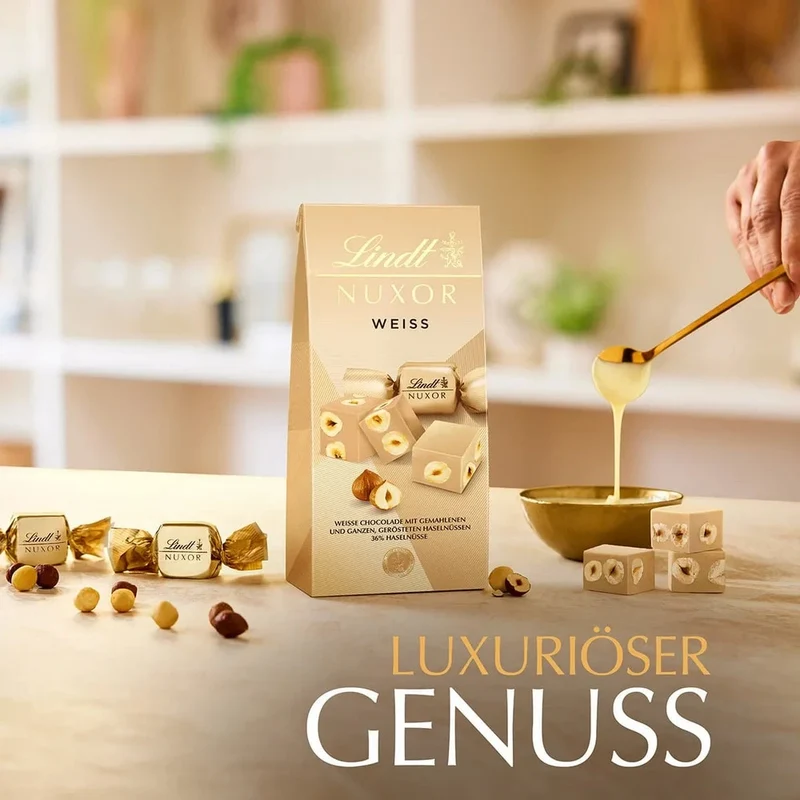 Lindt Nuxor Weiß Schokolade mit Haselnüssen 103g