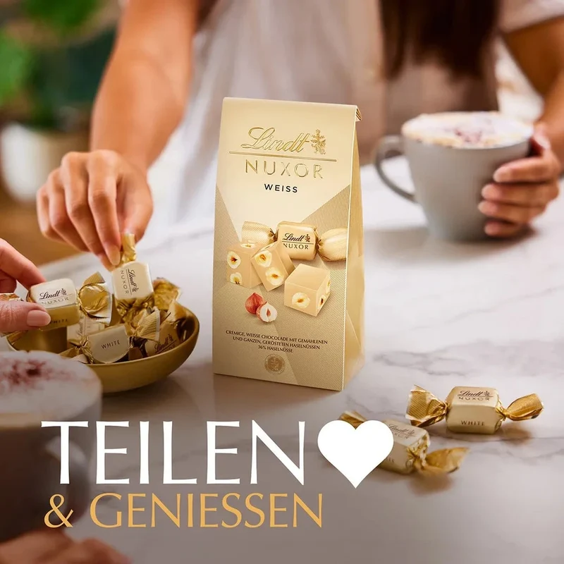 Lindt Nuxor Weiß Schokolade mit Haselnüssen 103g