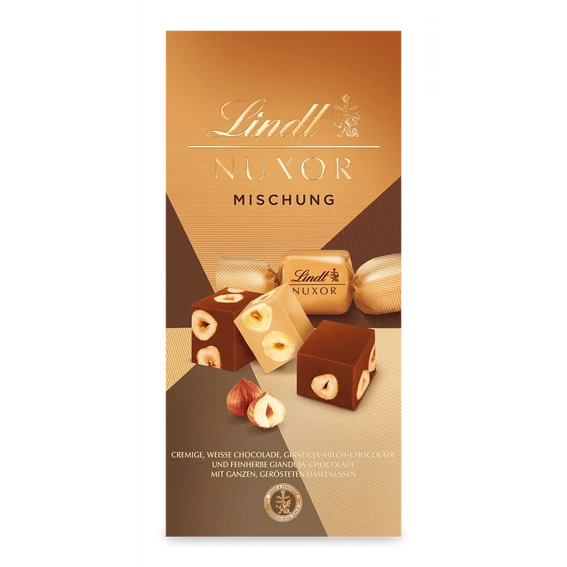 Lindt Nuxor Gianduja Mischung Schokolade mit Haselnüssen 103g