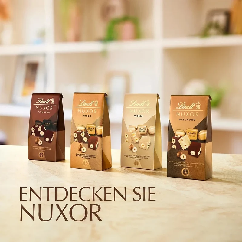 Lindt Nuxor Gianduja Mischung Schokolade mit Haselnüssen 103g