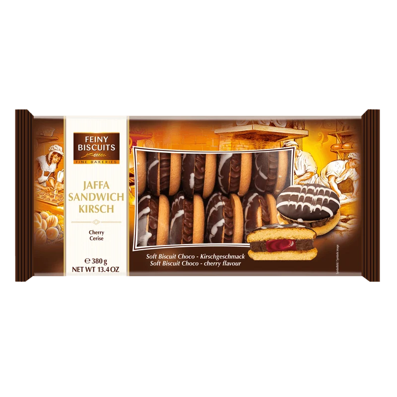 Feiny Biscuits Jaffa Sandwich Schokolade-Kirsch 380g kakaofreie