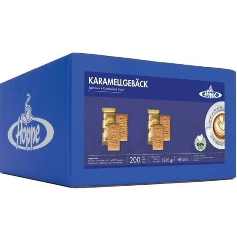 Hoppe Karamell gebäck Kekse einzeln verpackt 200 Stück 1200g HD400