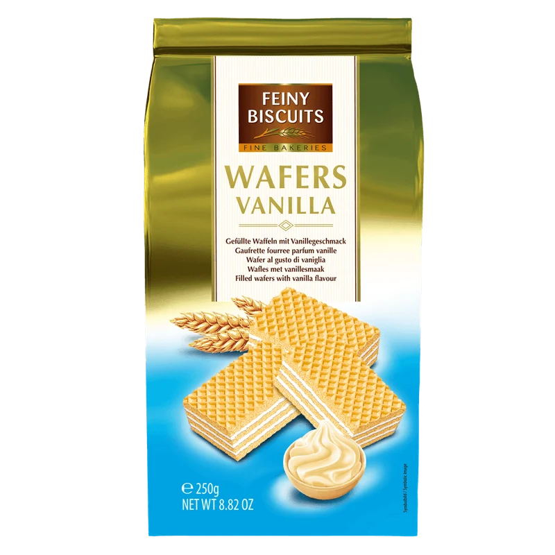 Feiny Biscuits Waffeln mit Cremefüllung und Vanillegeschmack 250g