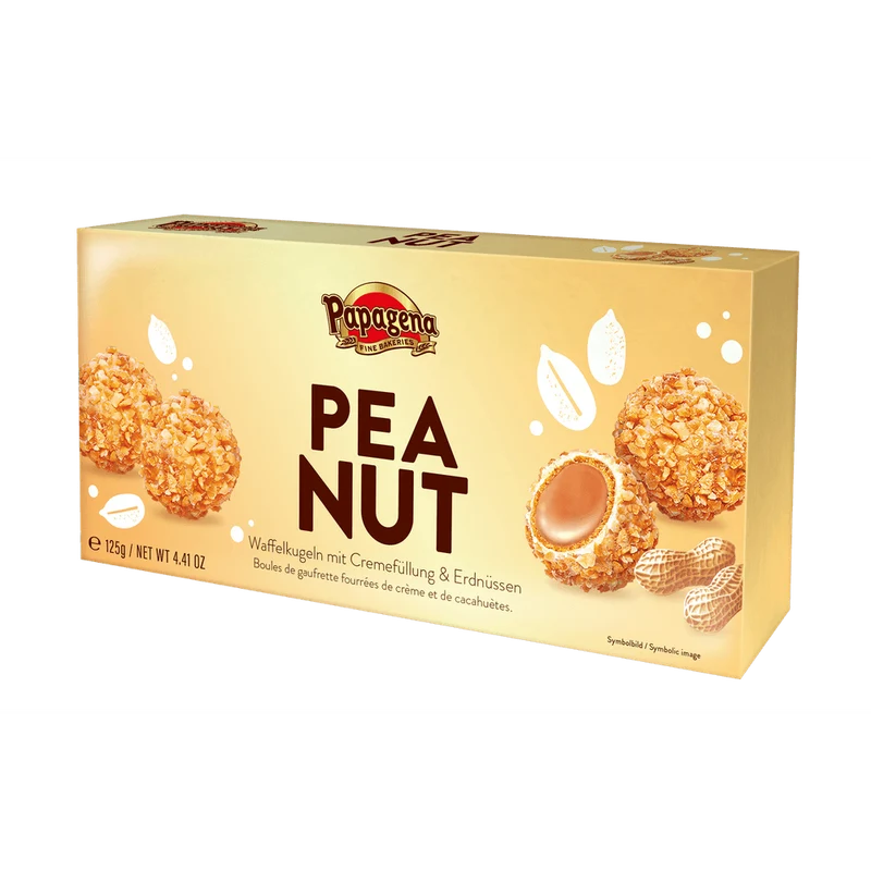 Papagena Waffelkugeln mit Erdnuss 125g