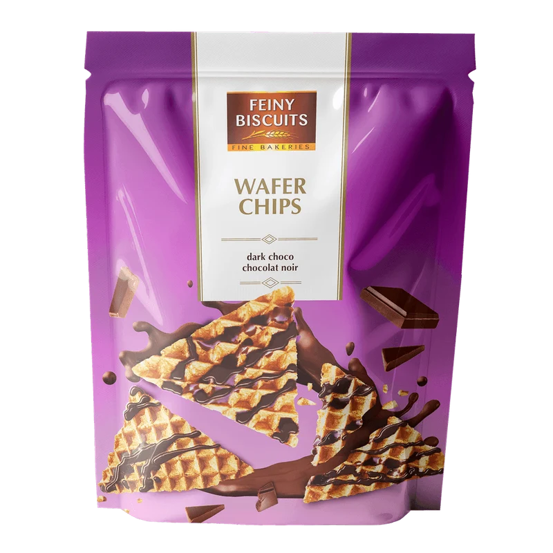 Feiny Biscuits Wafer chips mit Kakaoglasur 70g kakaofreie Schoko-Alternative