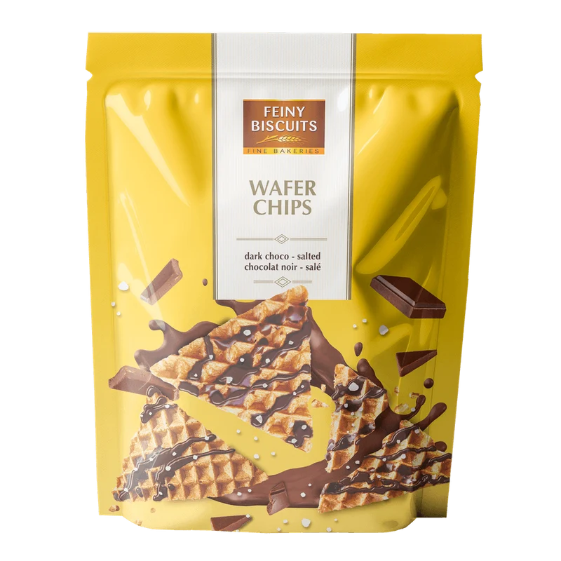 Feiny Biscuits Wafer chips mit Kakaoglasur - gesalzen 70g kakaofreie