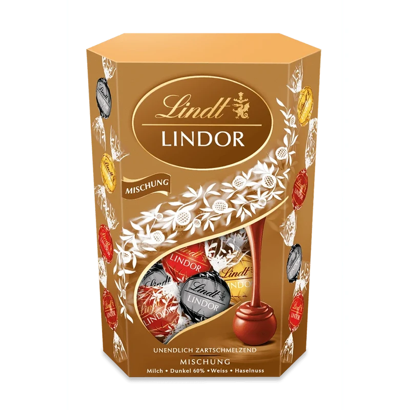 Lindt Lindor Cornet Mischung mit zartschmelzenden Füllungen 500g