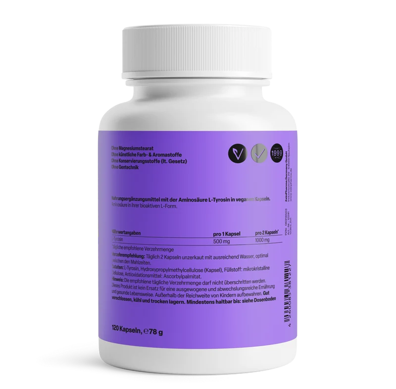 L-Tyrosin Kapseln 500mg (120 Kapsel)