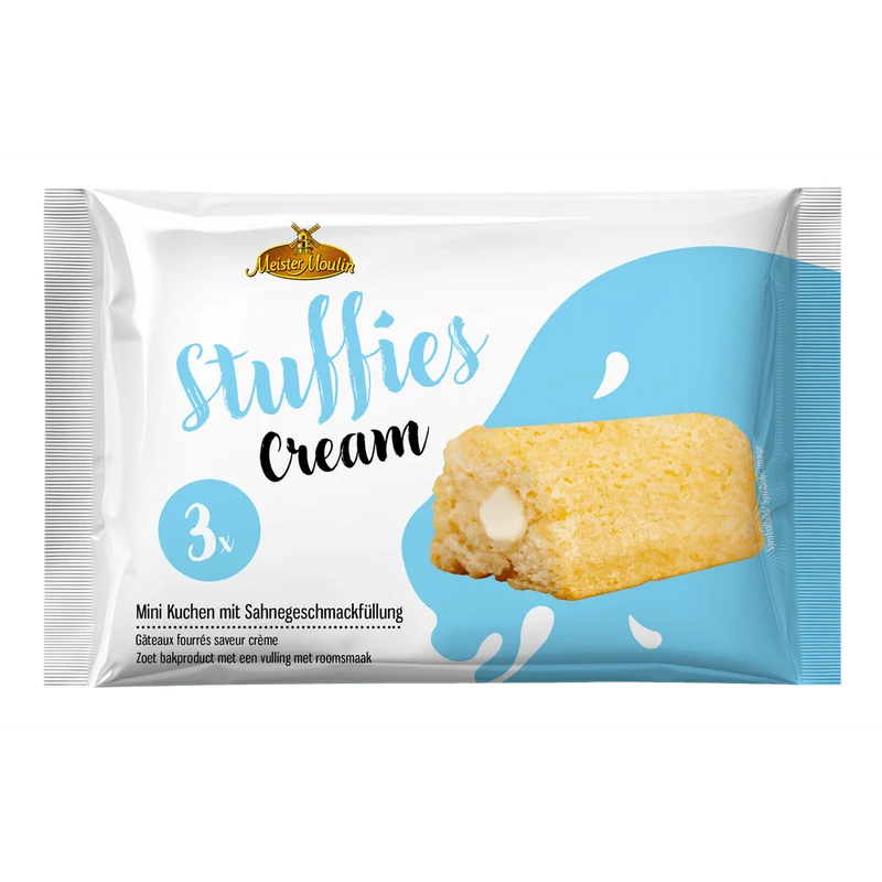 Meister Moulin Stuffies Mini Kuchen mit Sahnecreme 3x45g