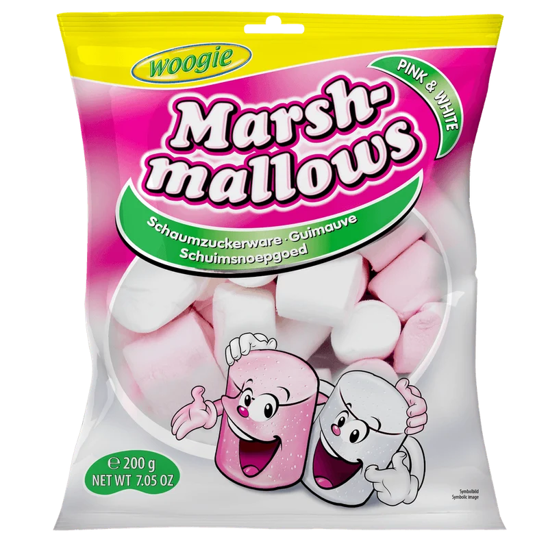 Woogie Marshmallows Pink & White 200g