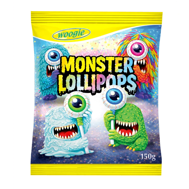 Woogie Monster Lollipops 150g