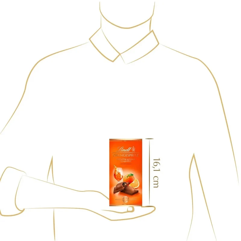Lindt Vollmilch Schokolade Orange Spritz Füllung 100g Tafel