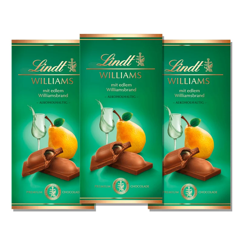Lindt Williams Vollmilch Tafel 3x 100g